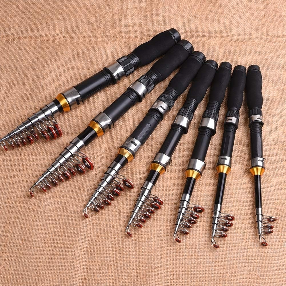Mini Telescopic Fishing Rod 1.0-2.3m – Lightweight Glass Design for Easy Travel