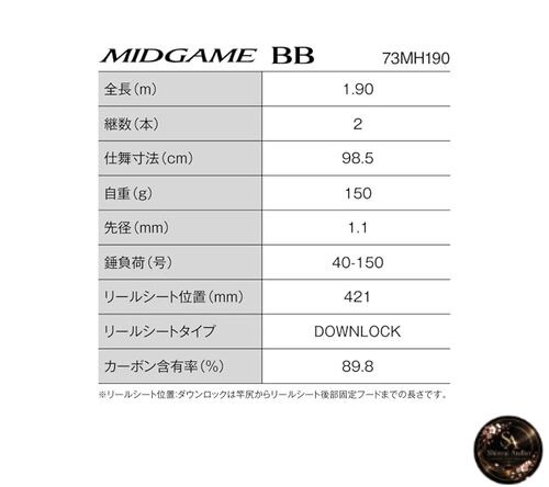 Shimano SHIMANO Boat Rod 26 Midgame BB 73MH190