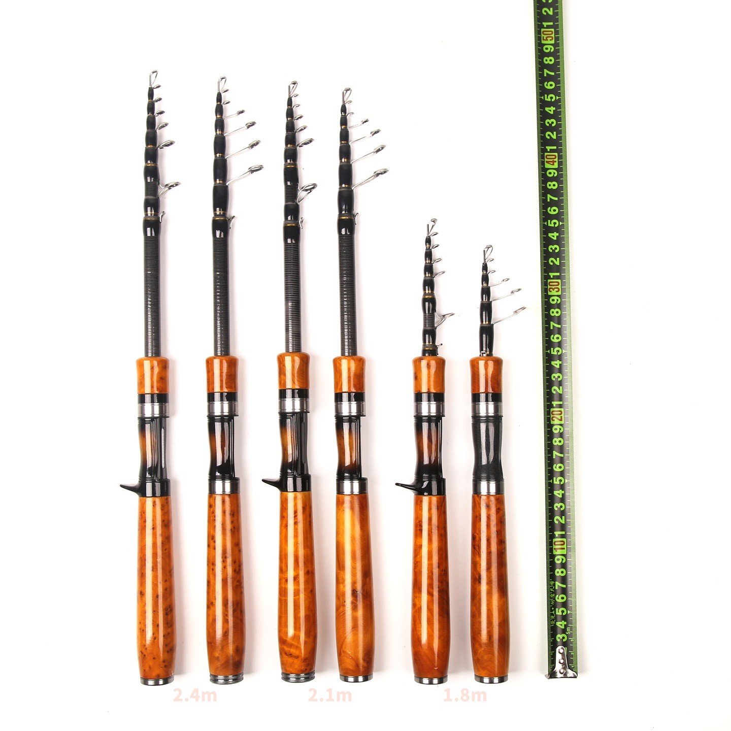 Telescopic Fishing Rod Sea Use Portable Lightweight 1.8 to 2.4 Meters Long