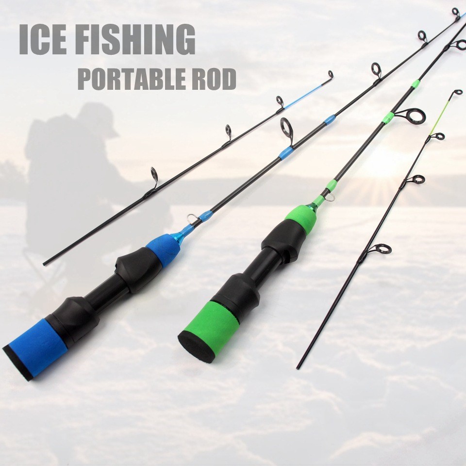 Ice Fishing Rod Carbon Fiber Fast Action Casting Spinning Travel Rod Carp 55cm