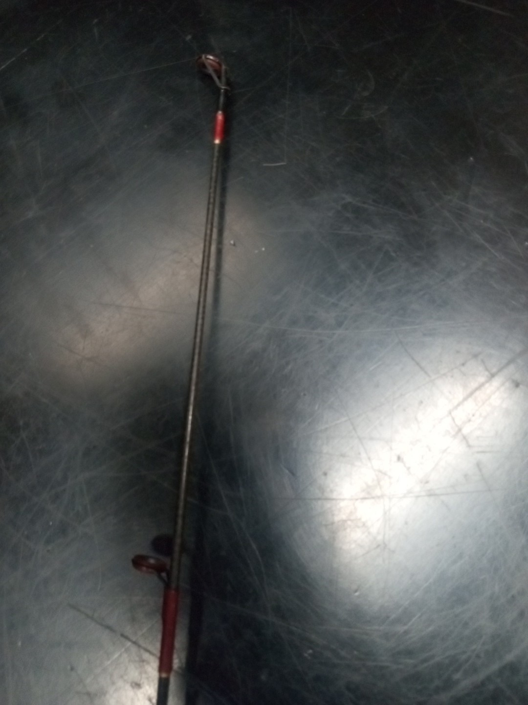 Vintage Berkley Graphite Composite 5’6″ Spinning Rod 1pc Grey And Burgundy
