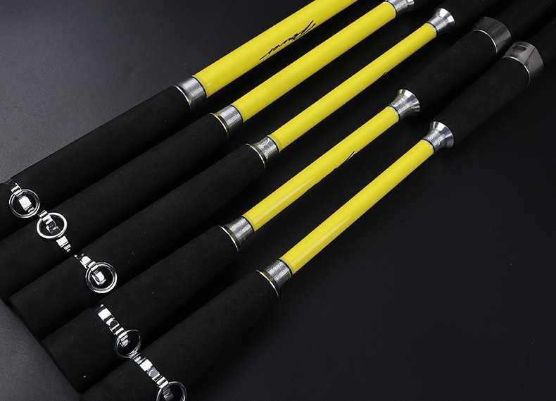 Boat Fishing Rod 6ft Carbon Fiber Spinning Casting Rod 2 Section Trolling Pole