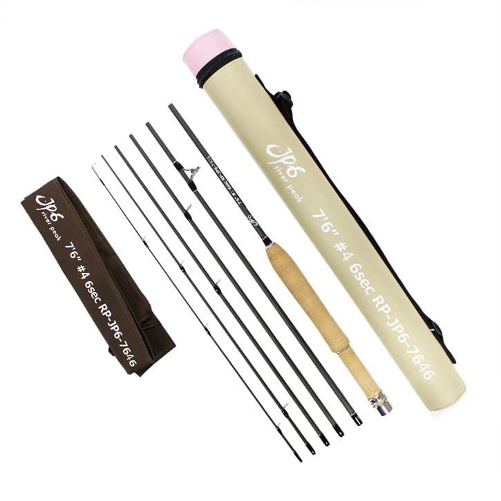 River Peak JP6 Pack Rod 7’6″ #4 Fly Fishing Travel Rod Soft Action
