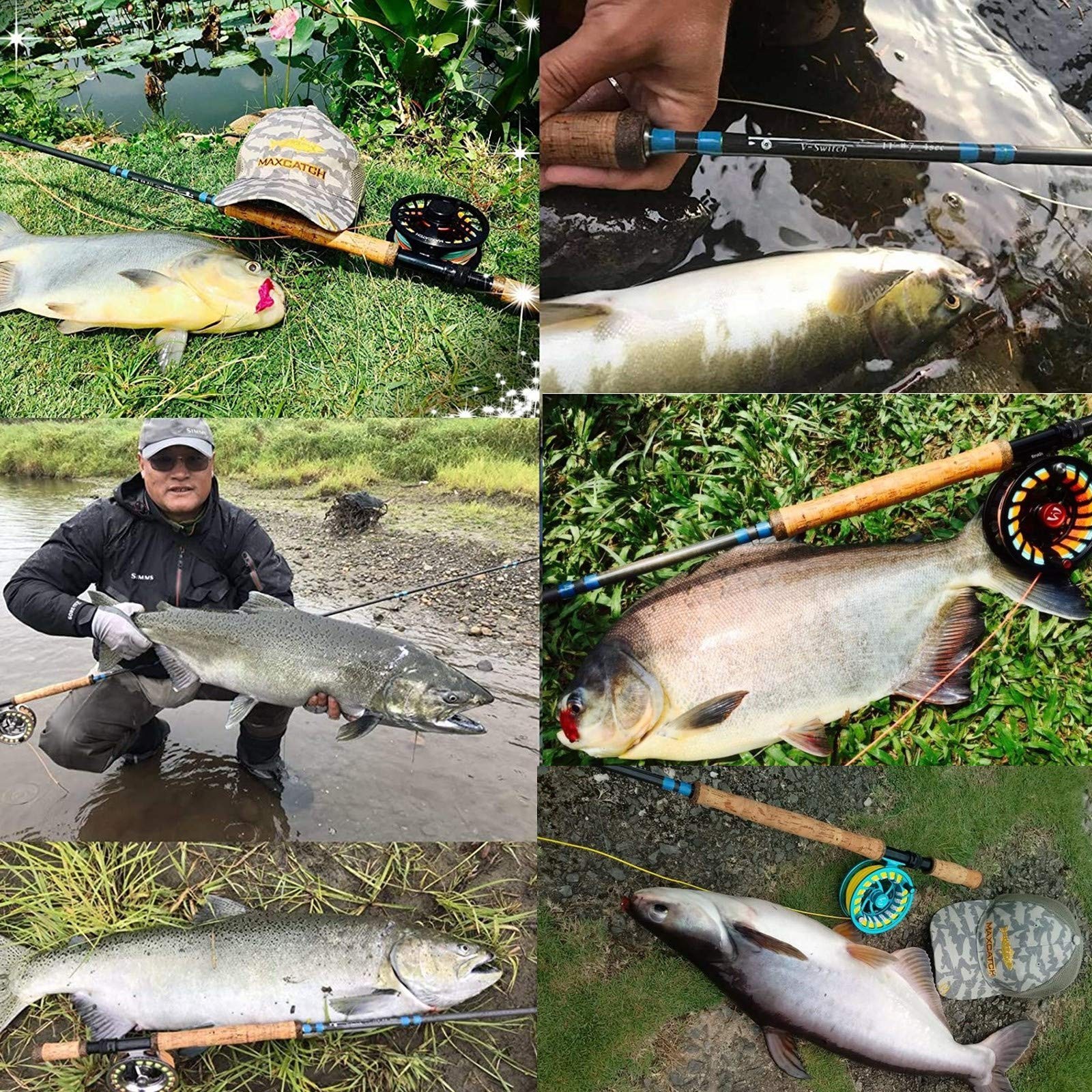 Maxcatch Two-Handed Switch Fly Rod Carbon 4-Piece Switch Rod Fly Fishing