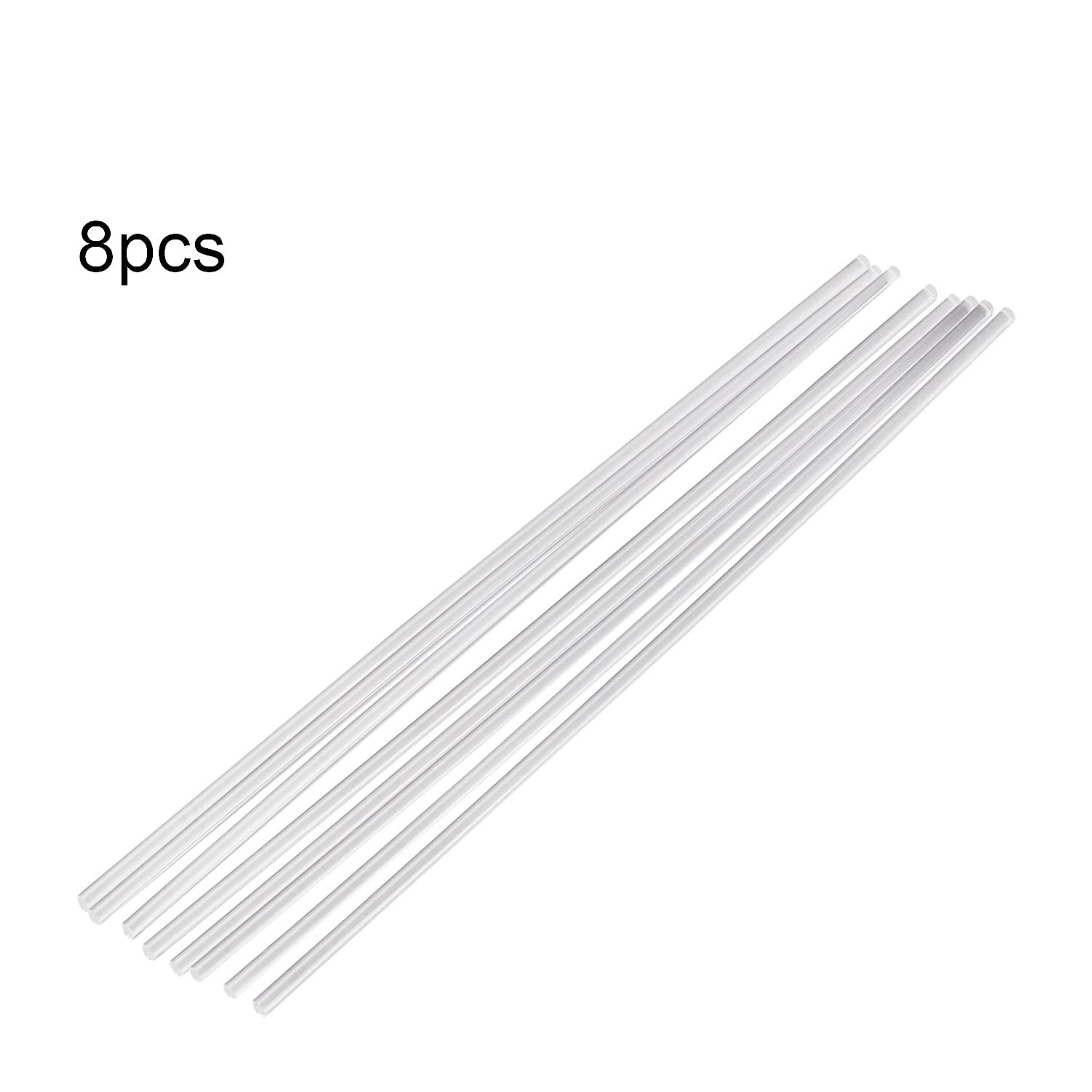 8Pcs Clear Acrylic round Rod Standard Plexiglas PMMA Bar Tolerance for DIY 4M…