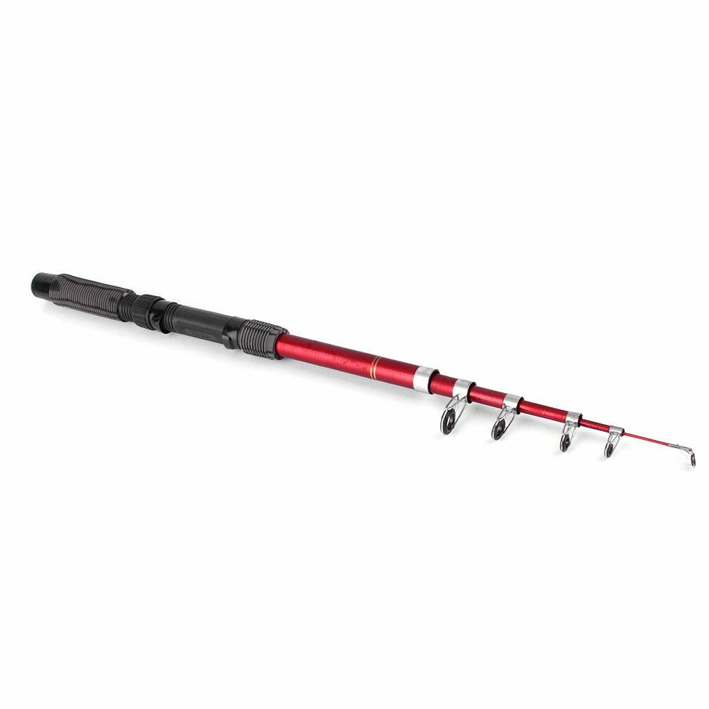 USA Portable Fishing Pole Tackle Carbon Fiber Spinning Lure Rod 1.5 M NEW