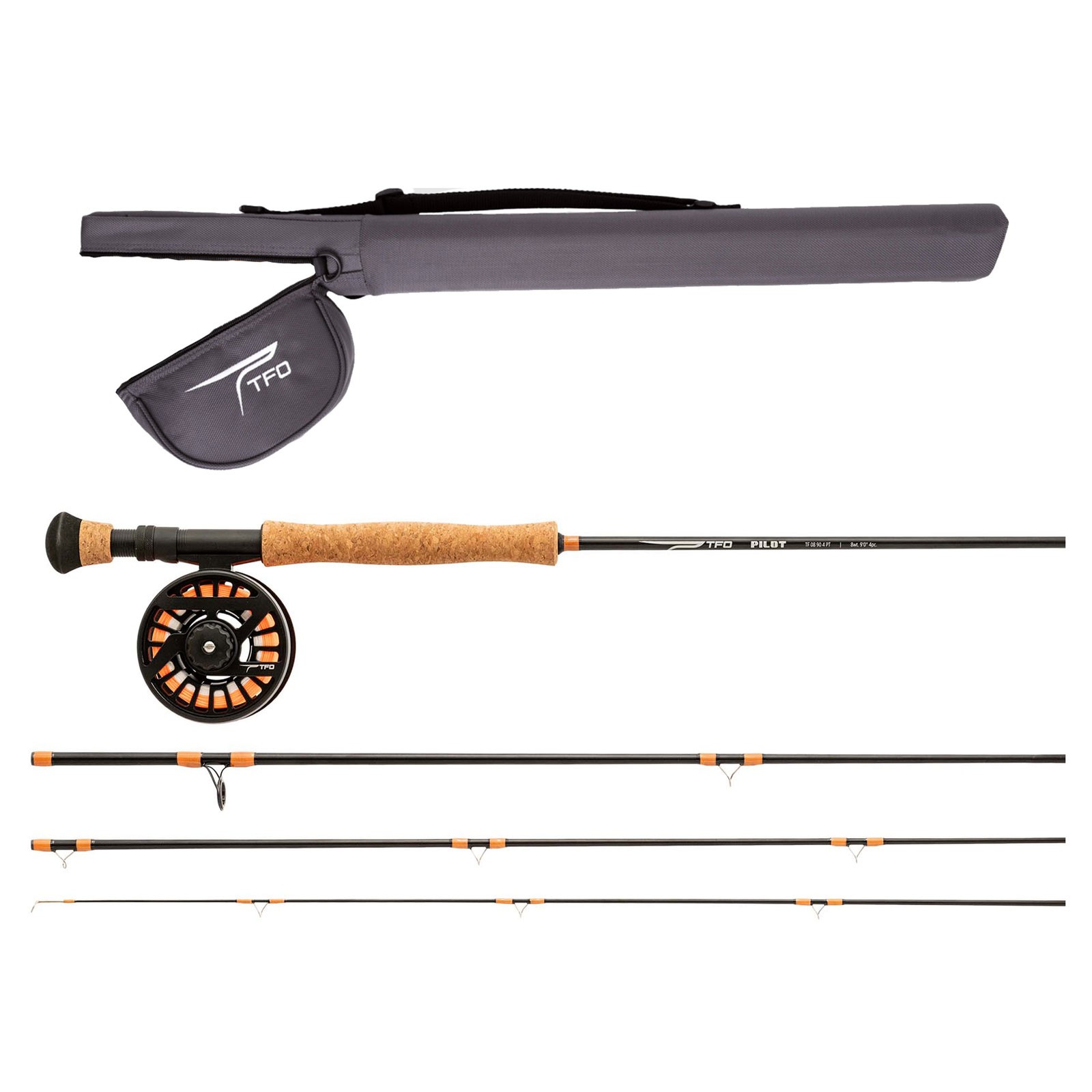 TFO Pilot 8wt 9ft 4pc Fly Rod Kit (TF-08-90-4-PT-K)
