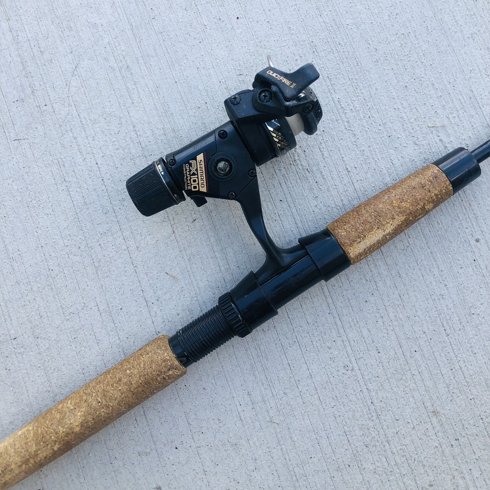 Vintage Pro Master No. 50 2 Piece 5’6” Fishing Rod With Shimano FX100 Reel