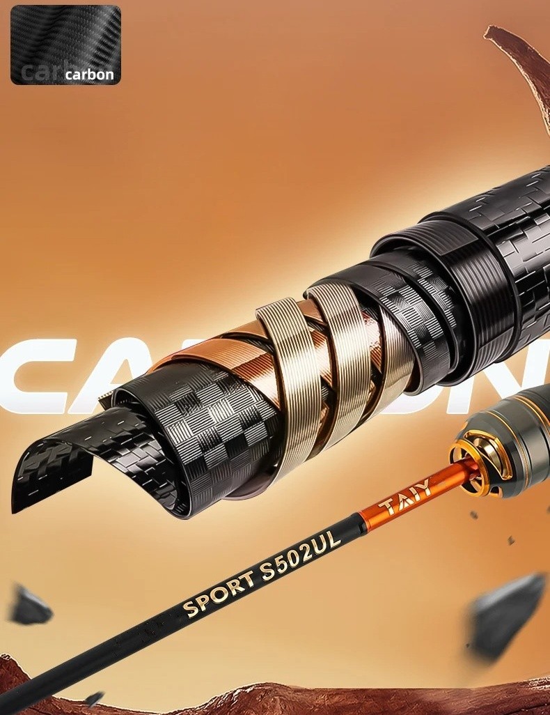 Fishing Rod Carbon Fiber Spinning Casting Poles Lure Rod 2 Sections Fast Actions