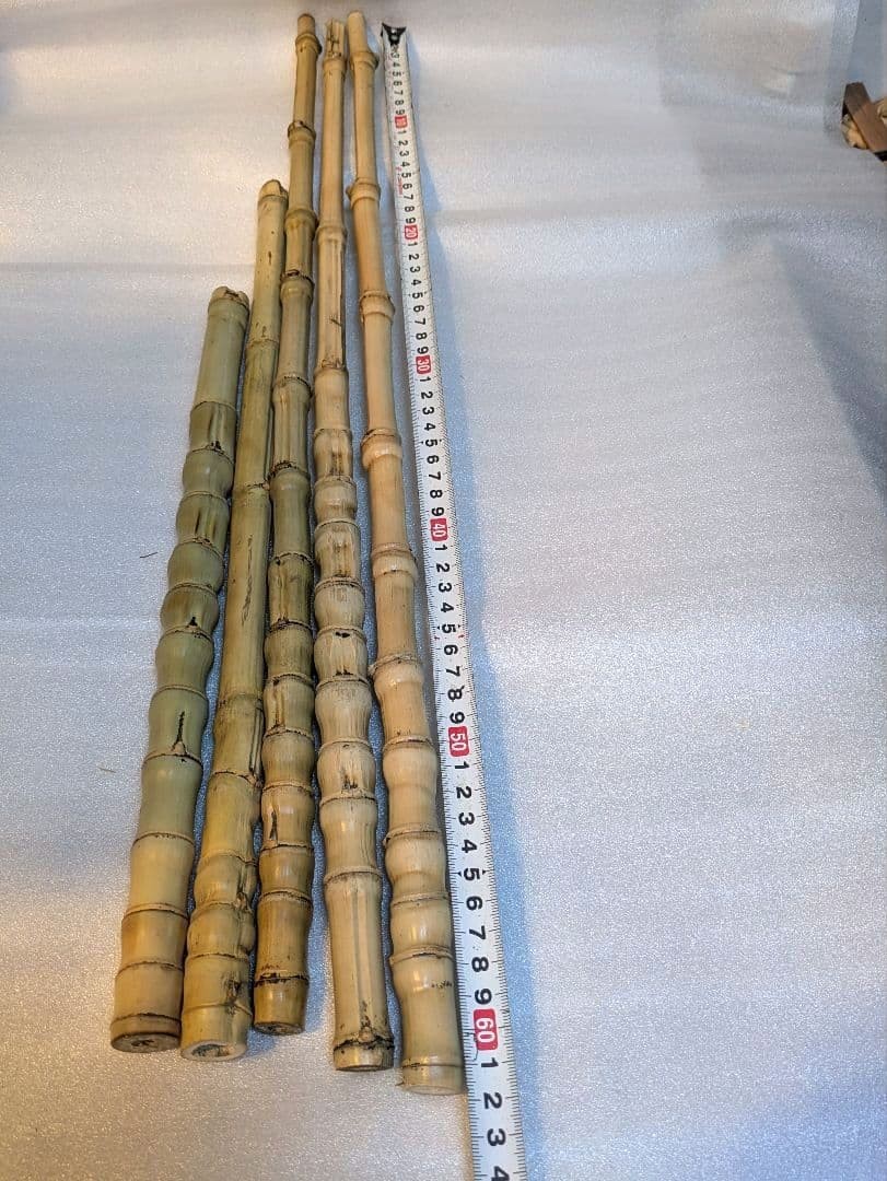 Hotei Bamboo Sticks Craft Material 35-60cm Slim Natural Used
