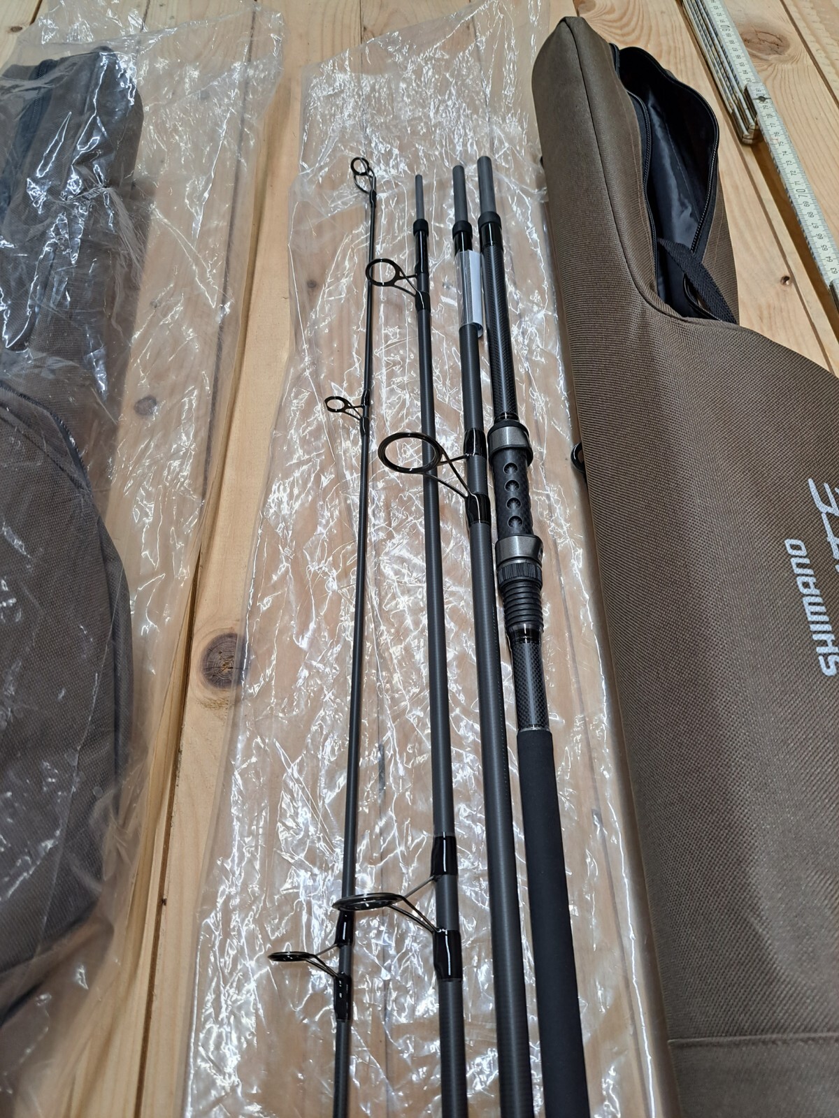 2 × Shimano TX Lite A Carp 9ft 3lb Carp Rods 4pc NEW inc pipe carp