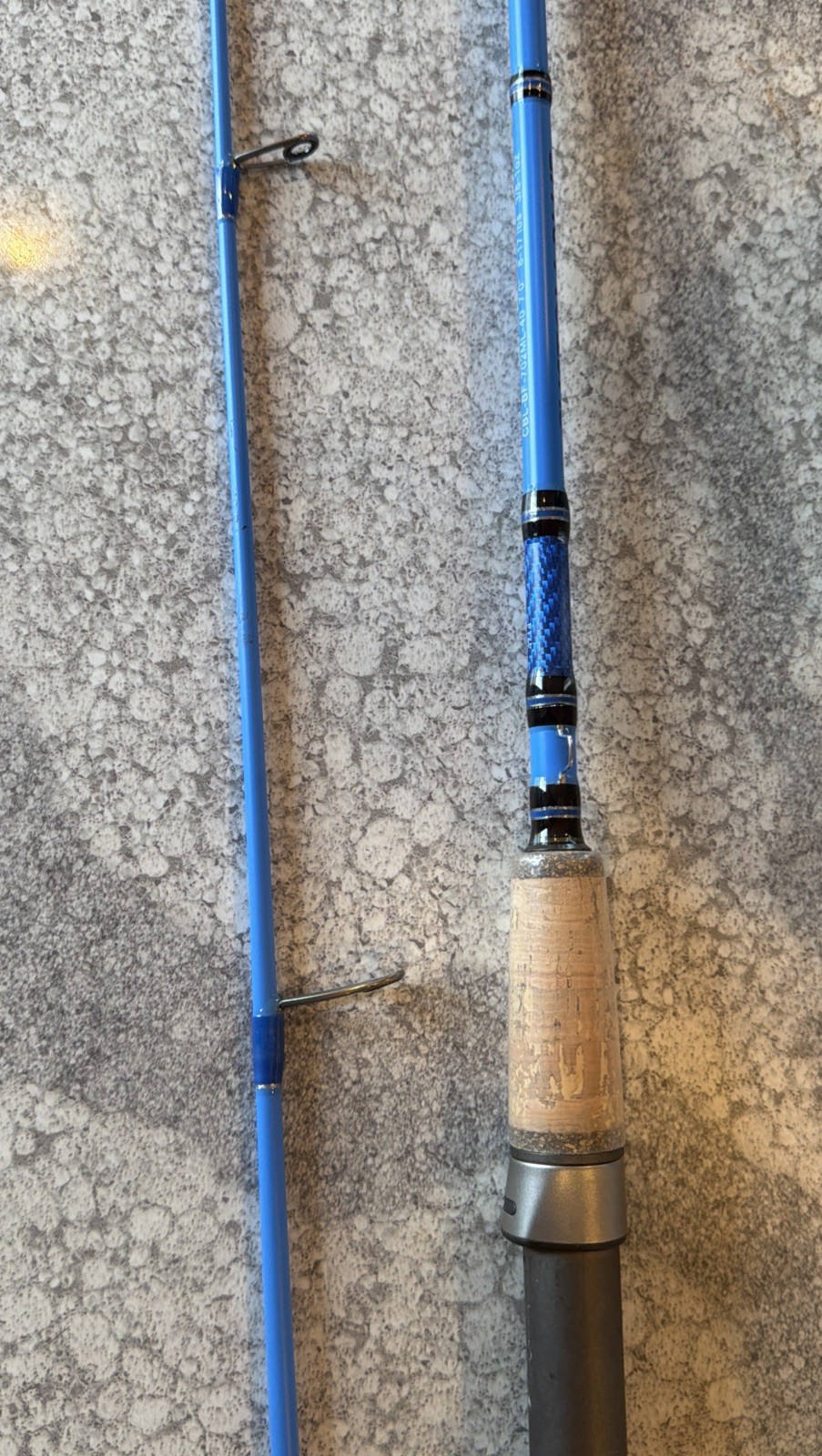 Okuma Custom Blue Inshore Spinning Rod 7’ 2-piece.