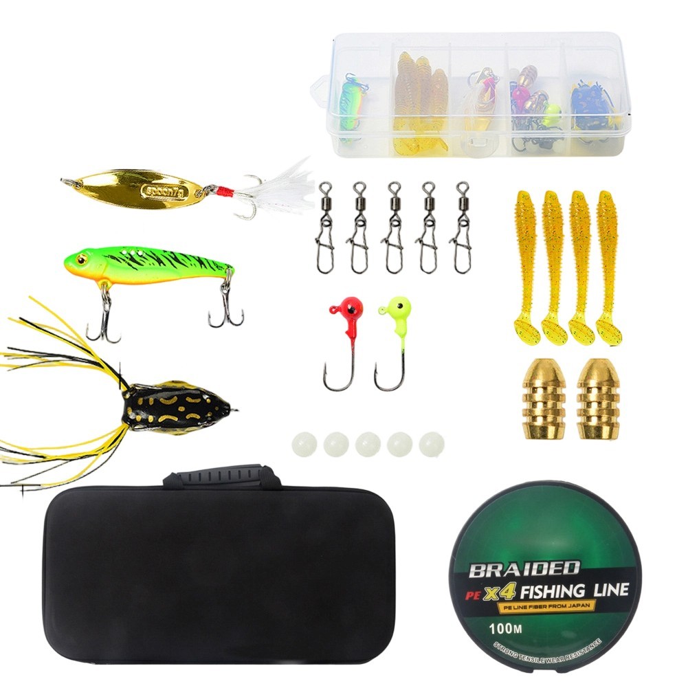1.5m 1.8m 2.1m 2.4m Fishing Rod and Reel with Bait Set Line and Carry Bag