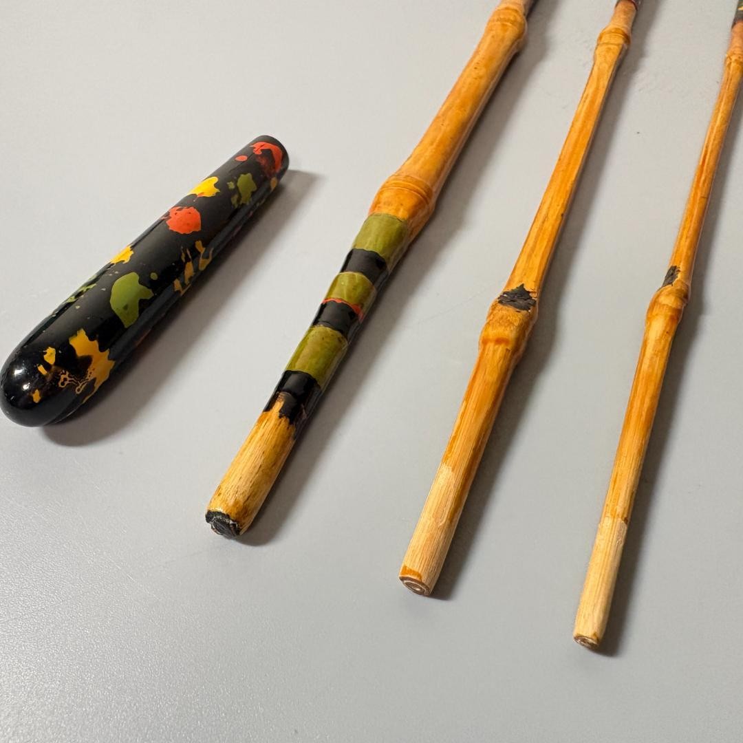 Bamboo Tanago Fish Rod Set 5pcs 60cm Japanese Accessory Collectible Used