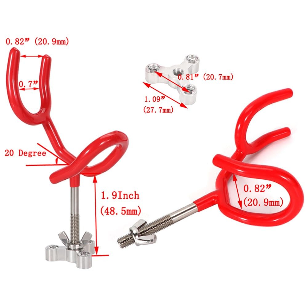 4pcs Sure Grip Steel Boat Rod Holder 20 Degree PVC Coated 20 Degree, RED