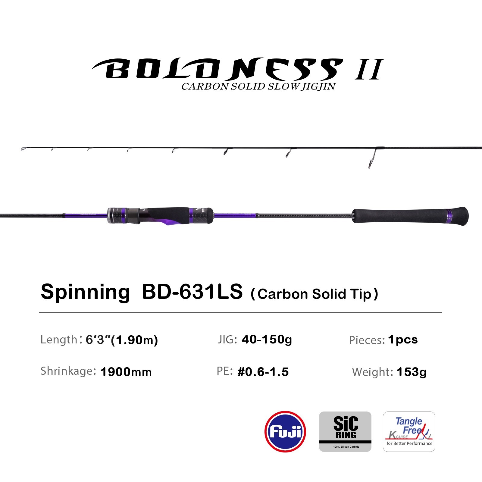 PURELURE BOLDNESS Slow Jigging Rod 1-Piece Jig Sea Boat Big Game L/M Power