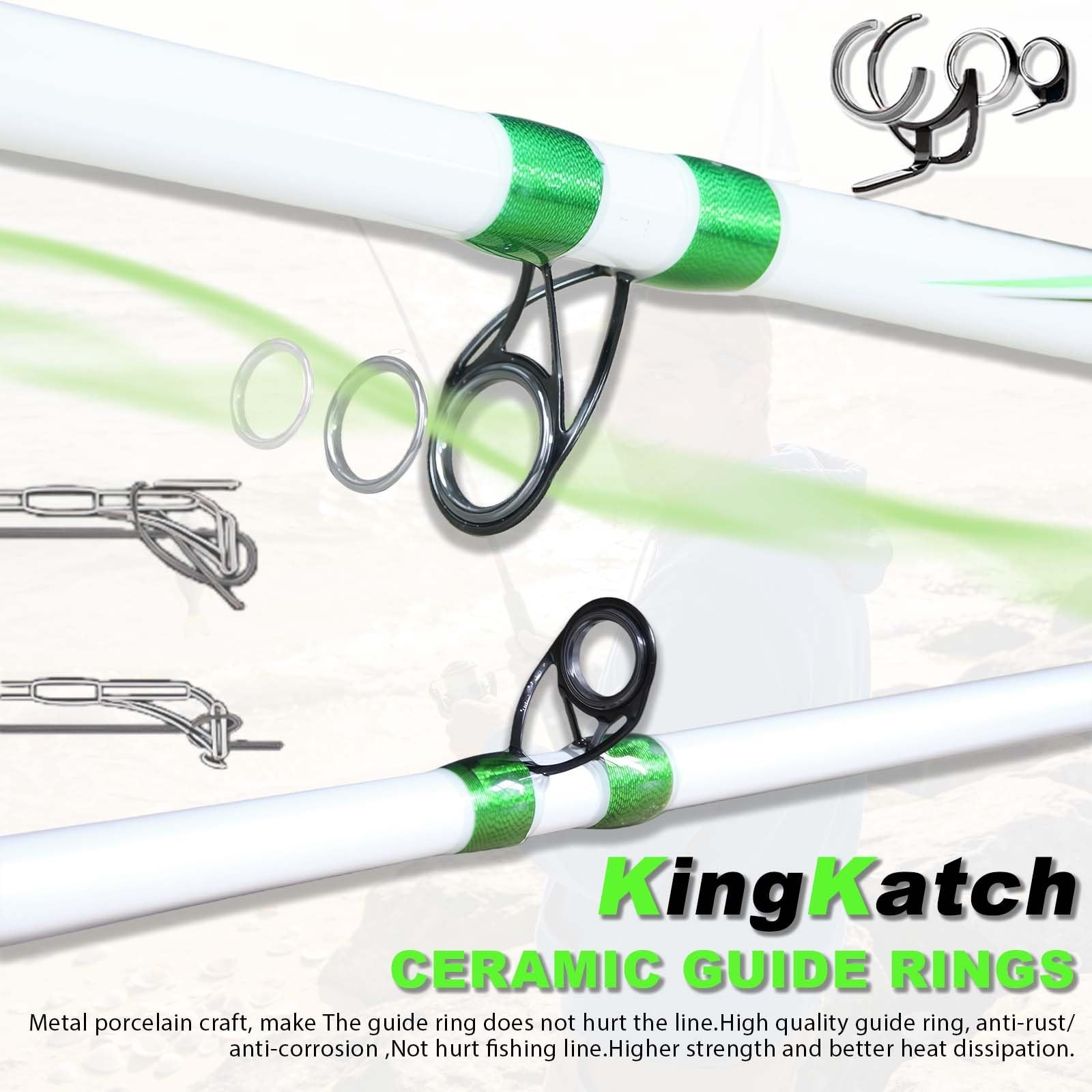 Kingkatch 7Ft Medium Heavy Spinning Fishing Rod Carbon Fiber Graphite Rod