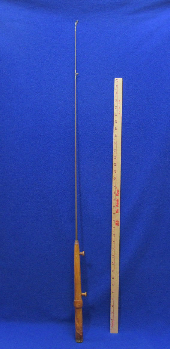 Ice Fishing Rod Fiberglass Handmade Turned Wooden Handle Knobs For Line