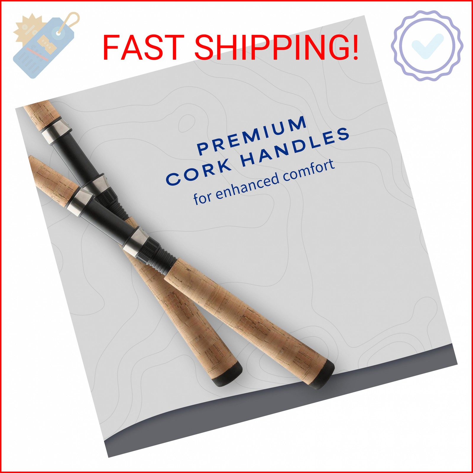 Shakespeare Micro 5’6″ Spinning Rod, 2-Piece Fishing Rod, Graphite Composite Bla