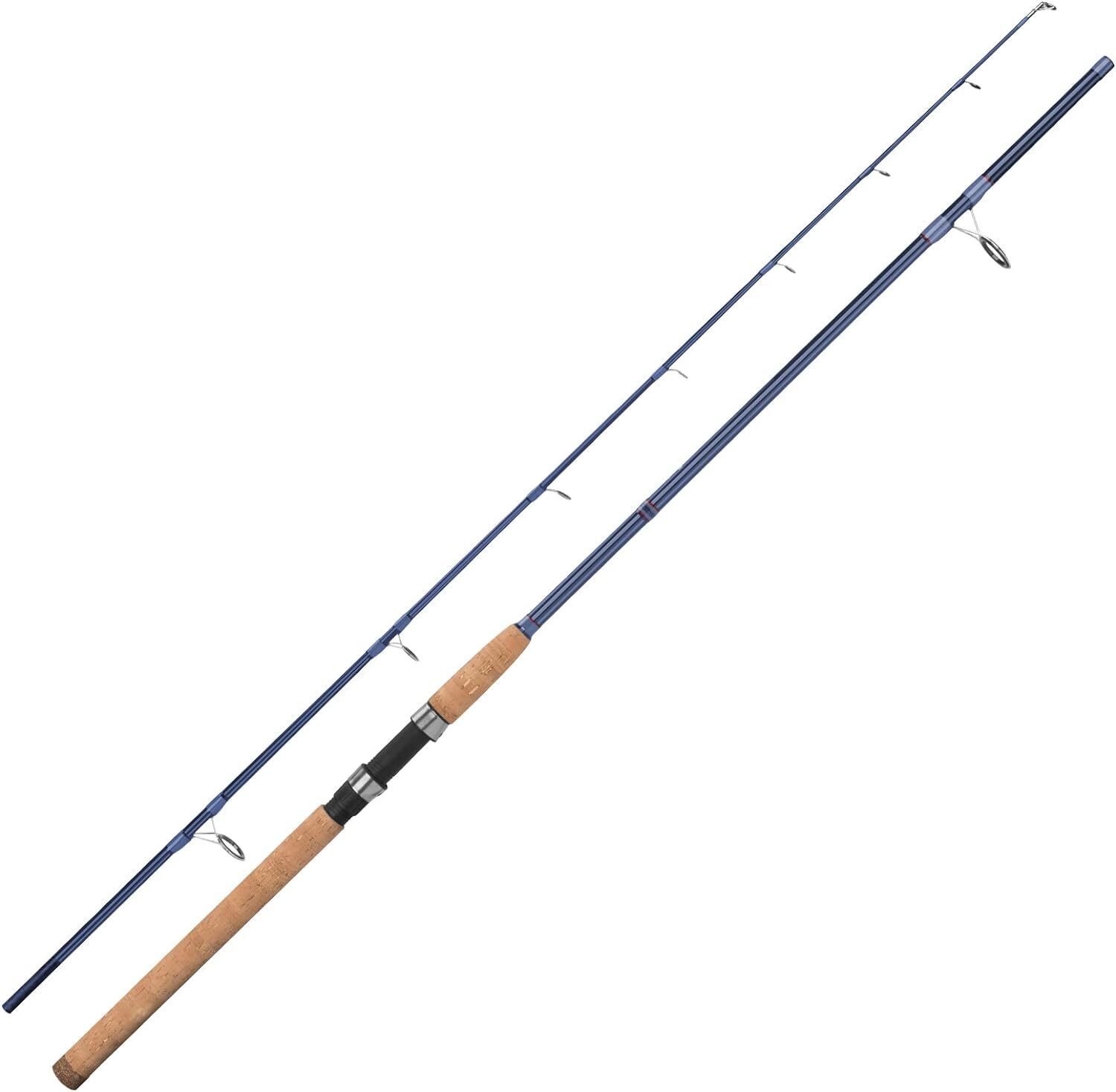 2PC Fiber Glass Fishing Rod Spinning Casting P-Cork Handles From 5’6” to 10’ L