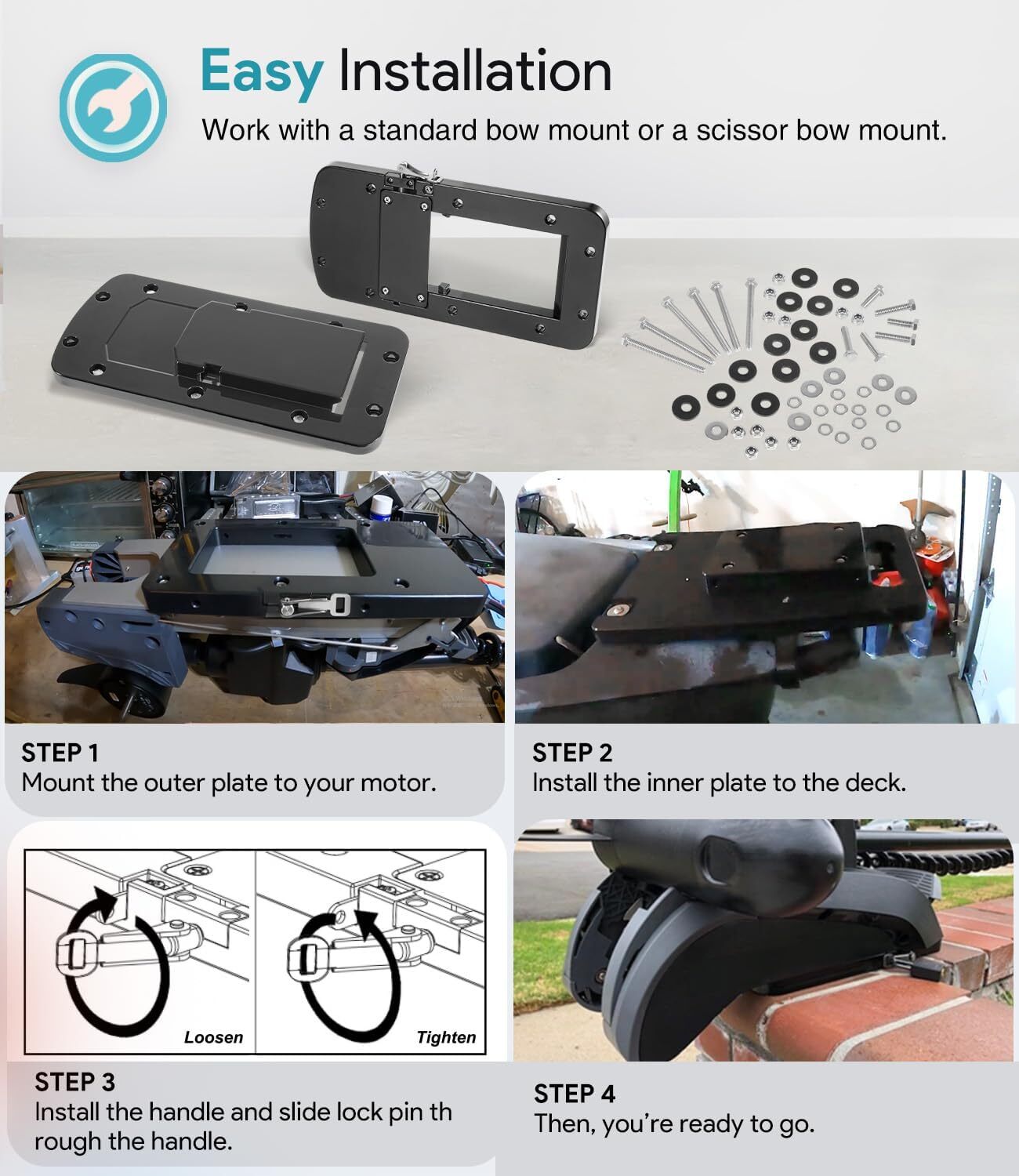 8M0092064 Xi Series Quick Release Mounting Bracket for MotorGuide Xi3 and Xi5