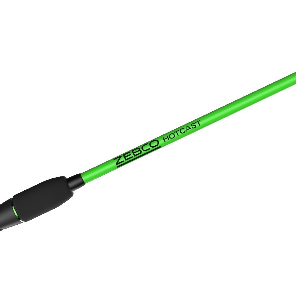 2-Piece 6’6″ Medium Power Fishing Rod for Casting Hotcast Green Fiberglass