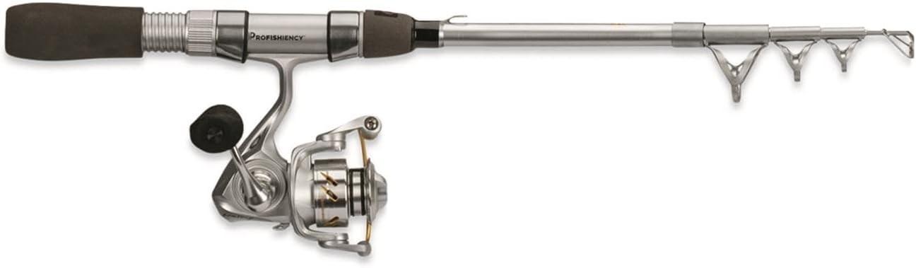 ProFISHiency Premium Spinning Pocket Combo Silver/Gold 43″ Telescopic IM6 Combo