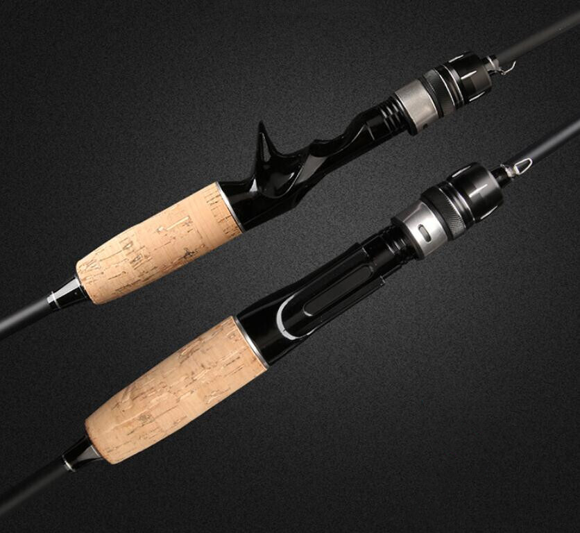 1.65M/1.8M Fishing Rod Carbon Fiber Spinning Casting Fishing Pole 2 Tip Fast Rod