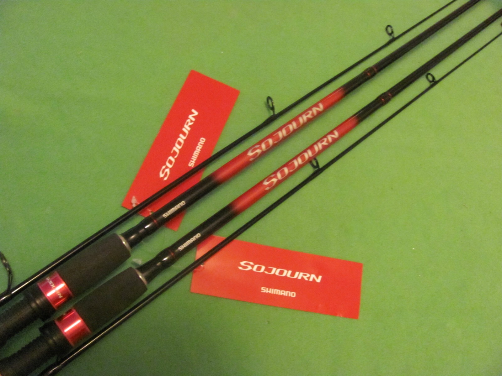2) SHIMANO SOJOURN 6′ 6″ Power Medium Action Fast 2 Piece Spinning Rods.