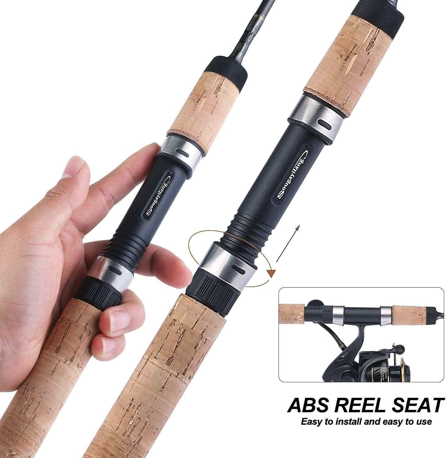 Cork Handle 6′ Ultra Light Spinning Fishing Rod – Durable Graphite Build