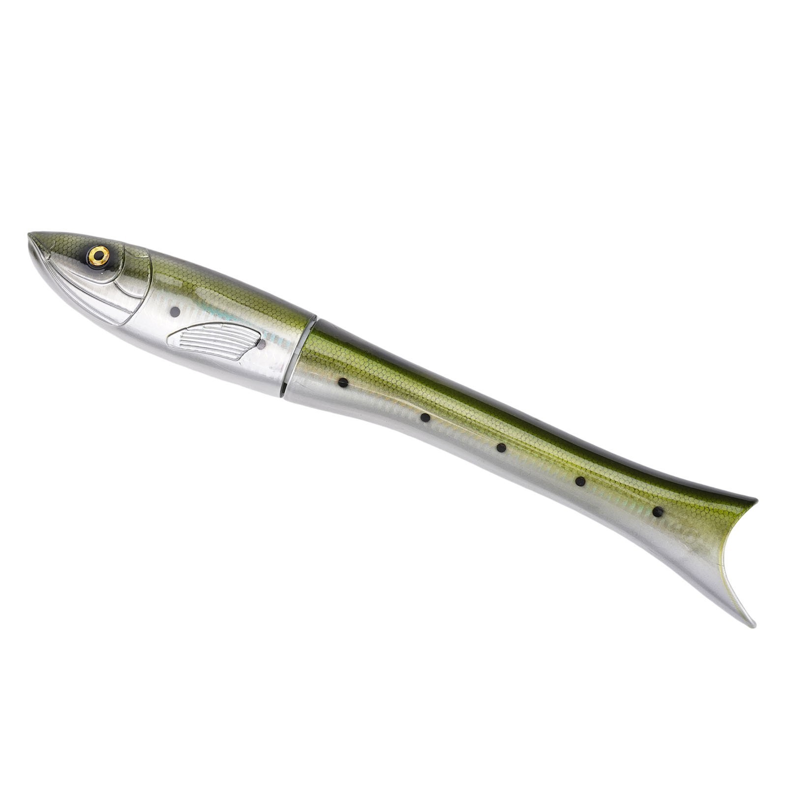 Carbon Fiber Fishing Rod with Unique Fish Shaped Design Blue Green or Red