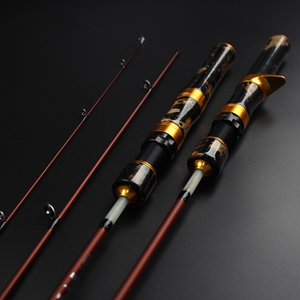 Carbon Fiber Fishing Rod Super Soft And Ultra Light 1.4m Four-Section Portable