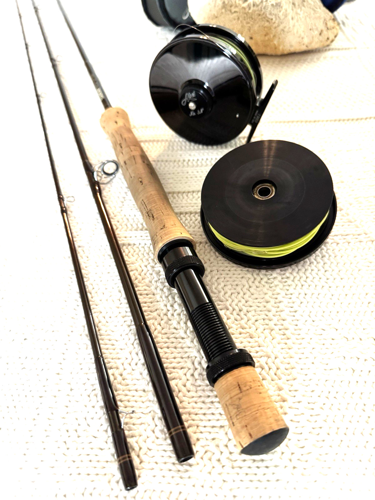 Vtg Sage Graphite III-3RPLX 9′ Able Big Game 3N Reel Extra Spool & Lines Unused