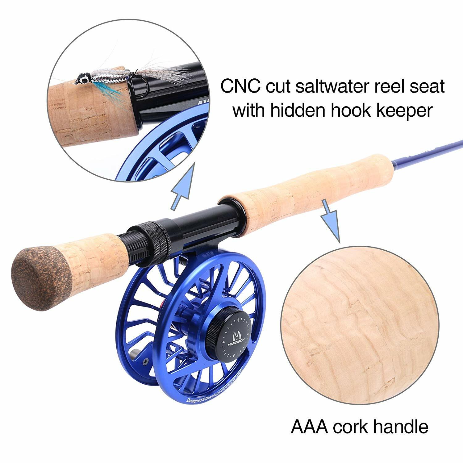 Predator 9FT Saltwater Fly Fishing Rod 8/9/10/11/12wt Fast Action IM8 Carbon