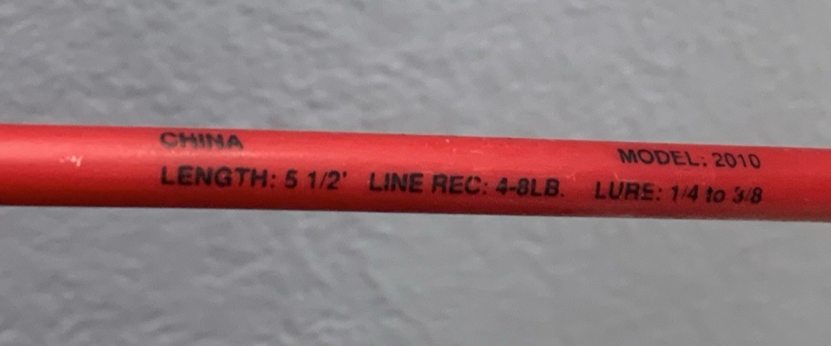 Vintage Master 6ft Fishing Tackle Co Spin Cast Rod Model 2010