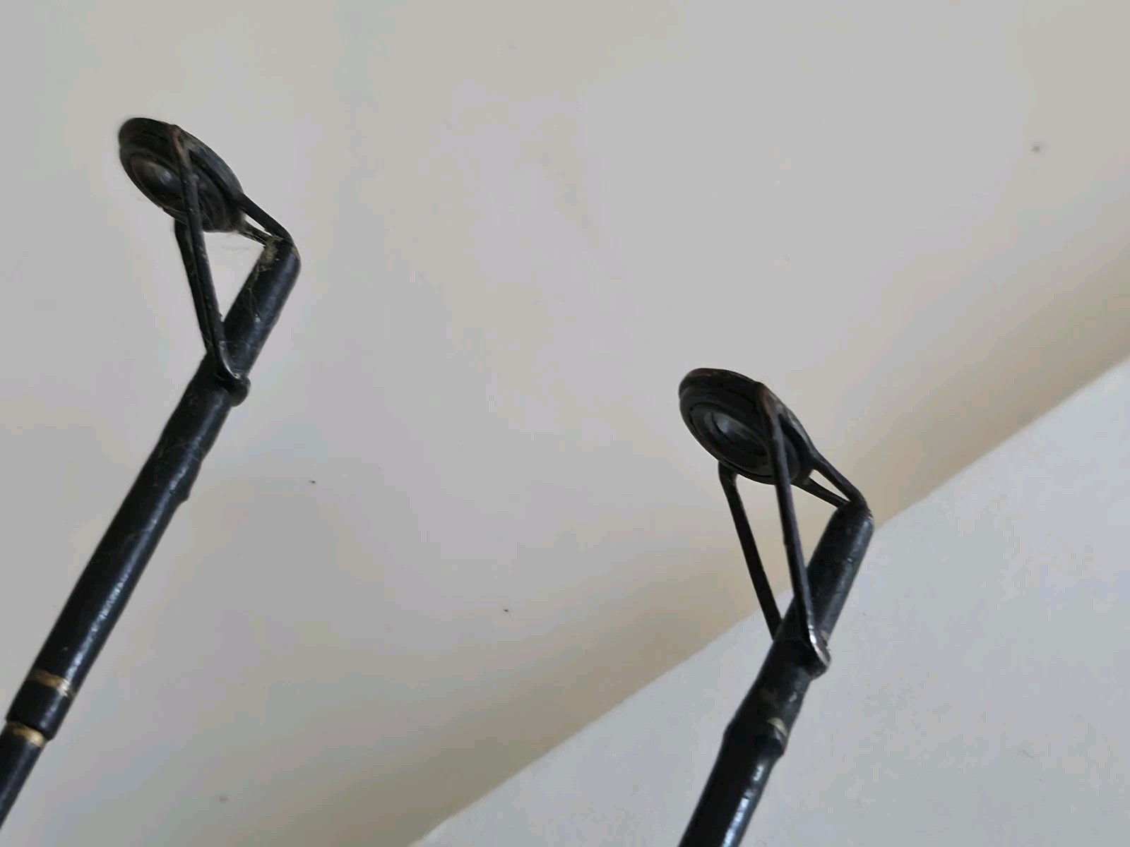 Lot Of 2 Spinning Rods both Master Spectra 3050BK 6’6” w/ Blue Rod Caddy 203-A