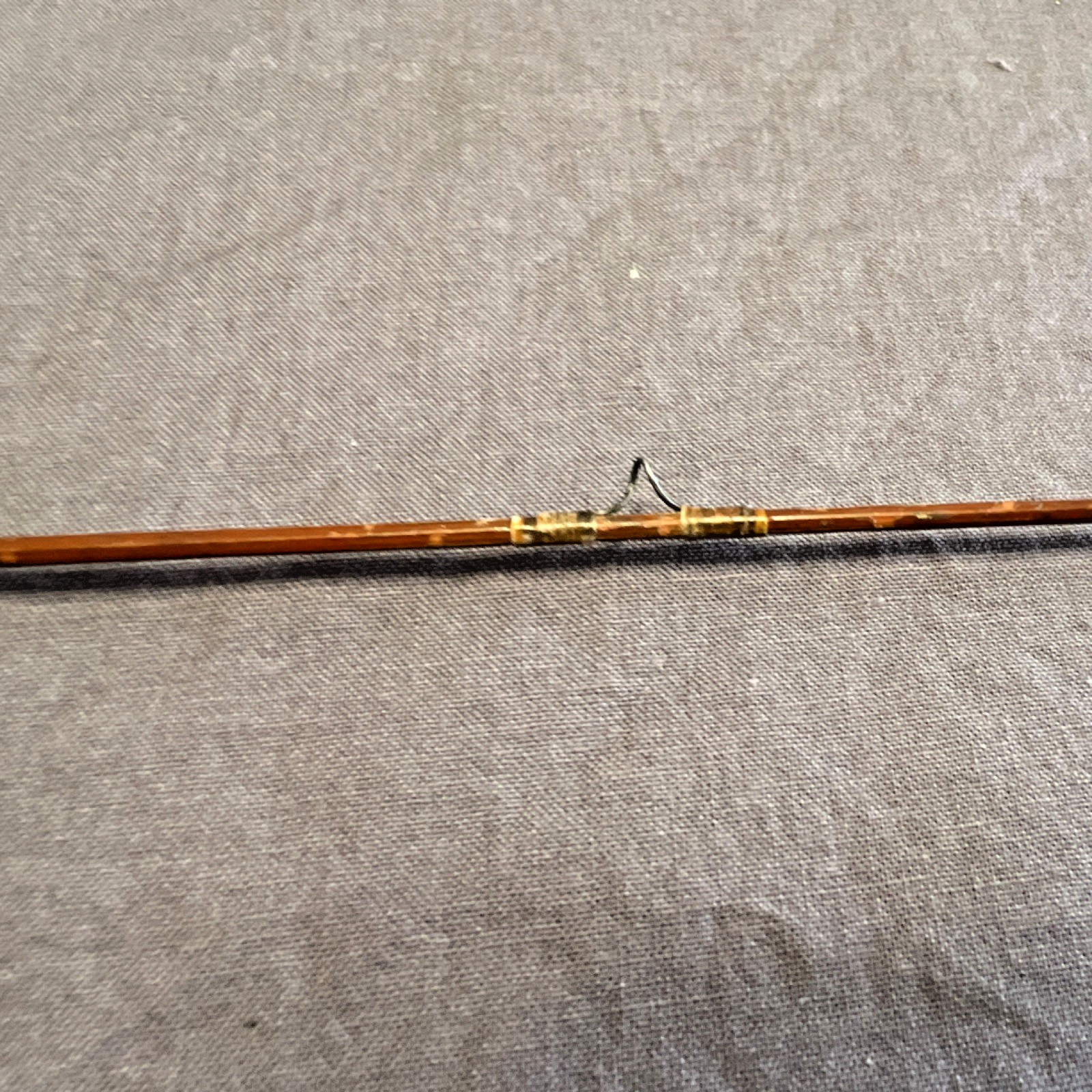 Quality Tackle Bamboo Fly Fishing Rod 9ft 3pc Cork Handle Metal Ferrules Brown