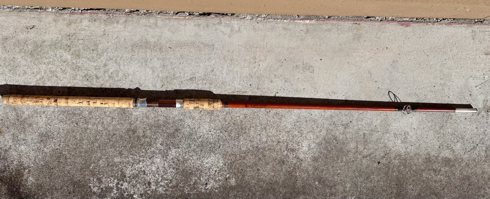 Vintage Wright & McGill Northwest Special “Tobacco fiberglass 8 1/2’ 2pc Rod