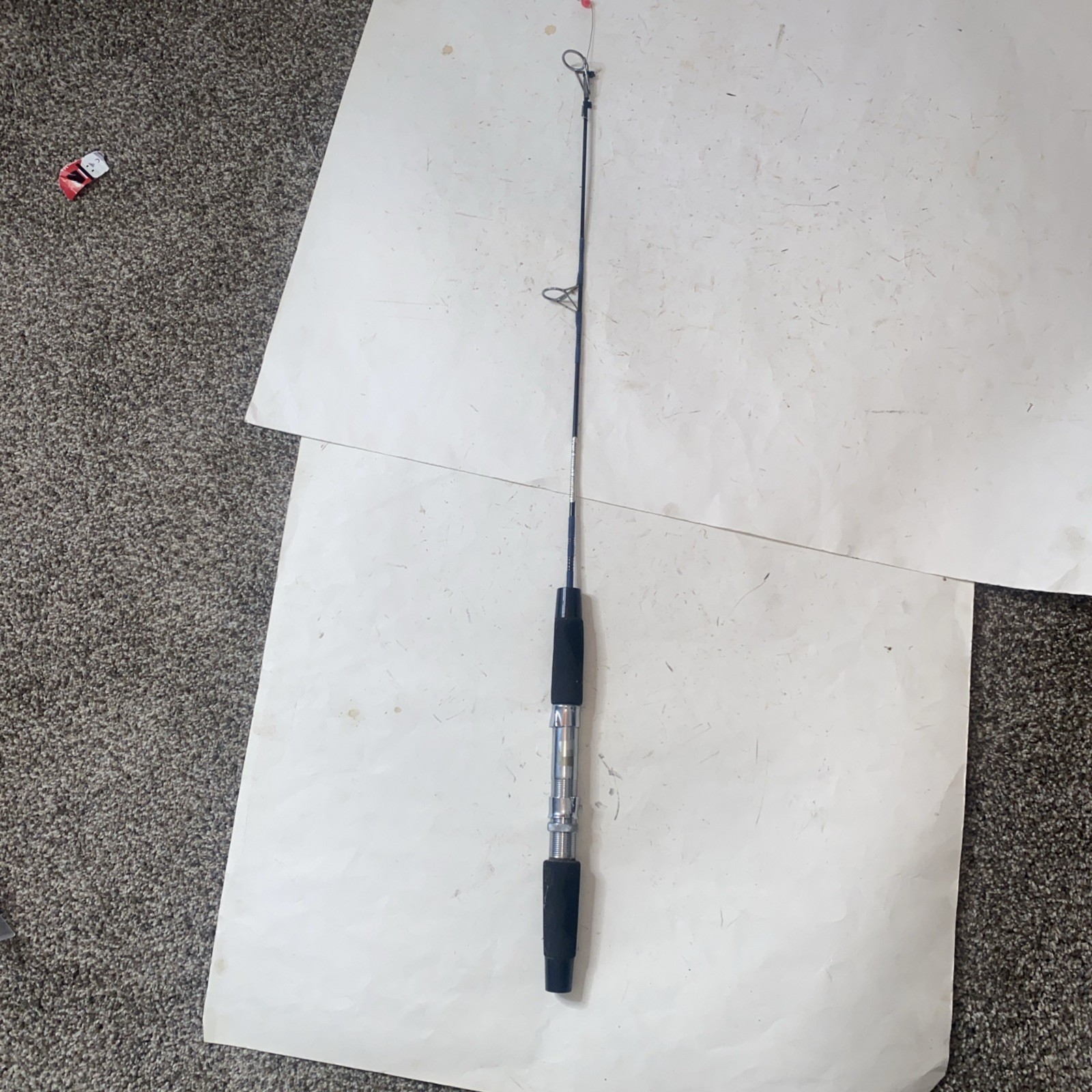 Custom Ice Rod by Dynamite Custom Rods, 32” Light, Black With Foam Handle
