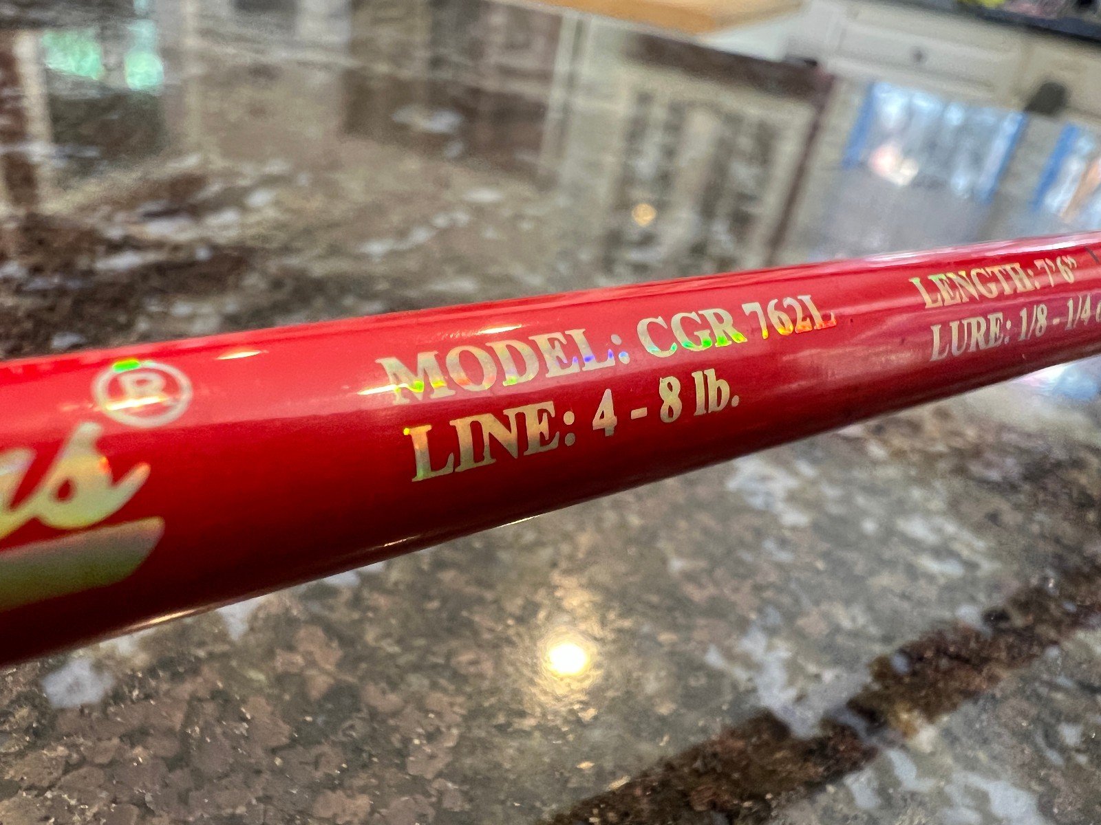 Lamiglas CGR 762 L Team Kokanee 7’6″ Rod Jared Johnson BROKEN TIP 4-8lb