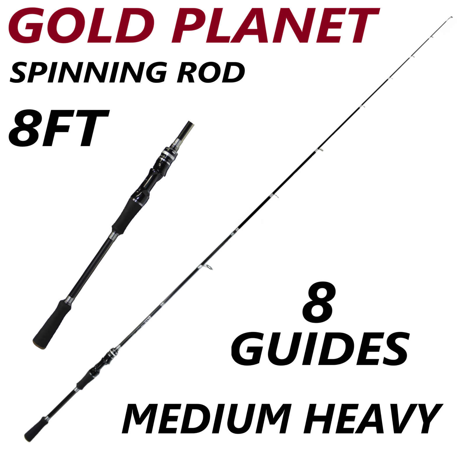Fishing Spinning Rod Carbon Fiber Portable Medium Fast Lightweight