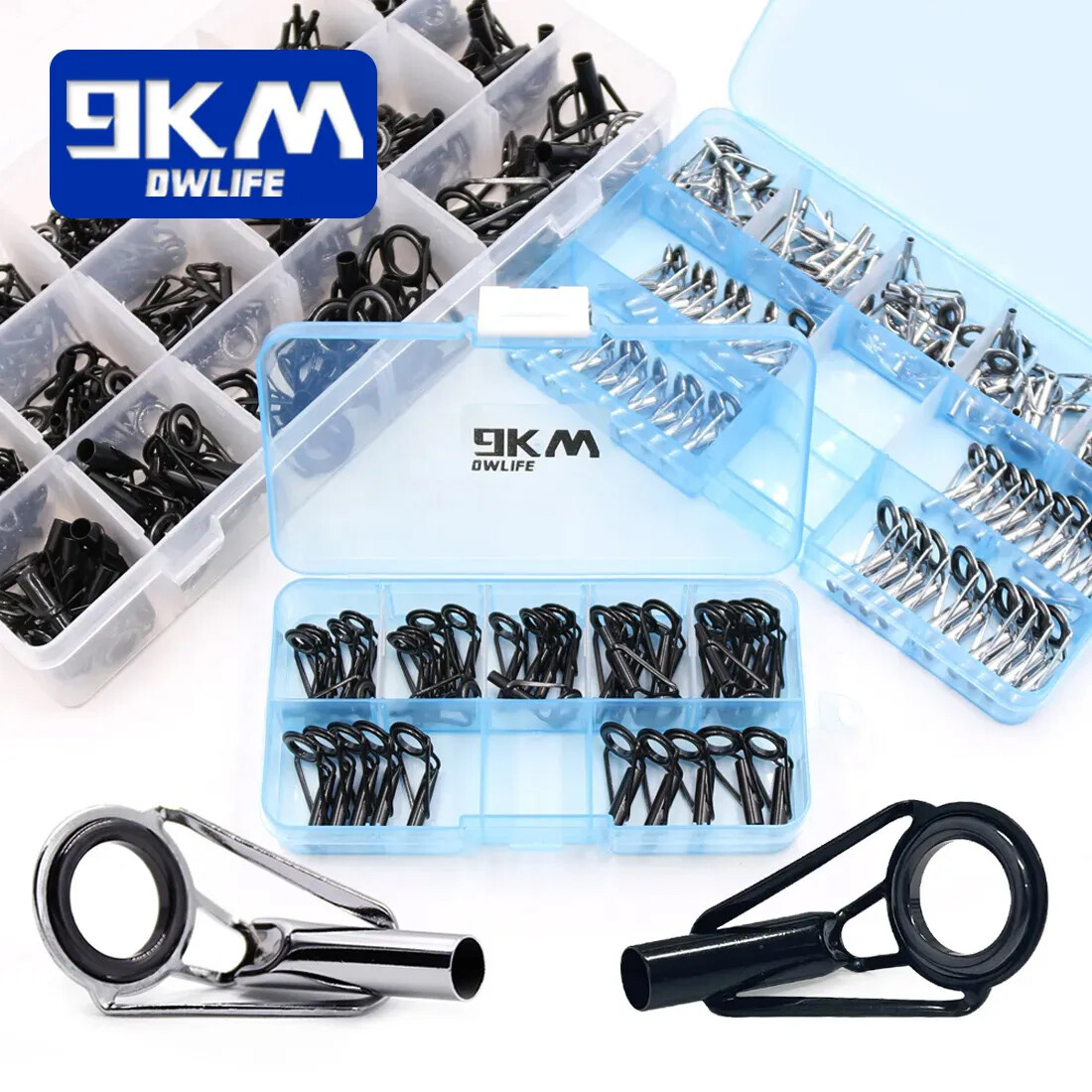 24~240pcs Casting Fishing Rod Tip Repair Building Kit Ceramic Ring for Saltwater