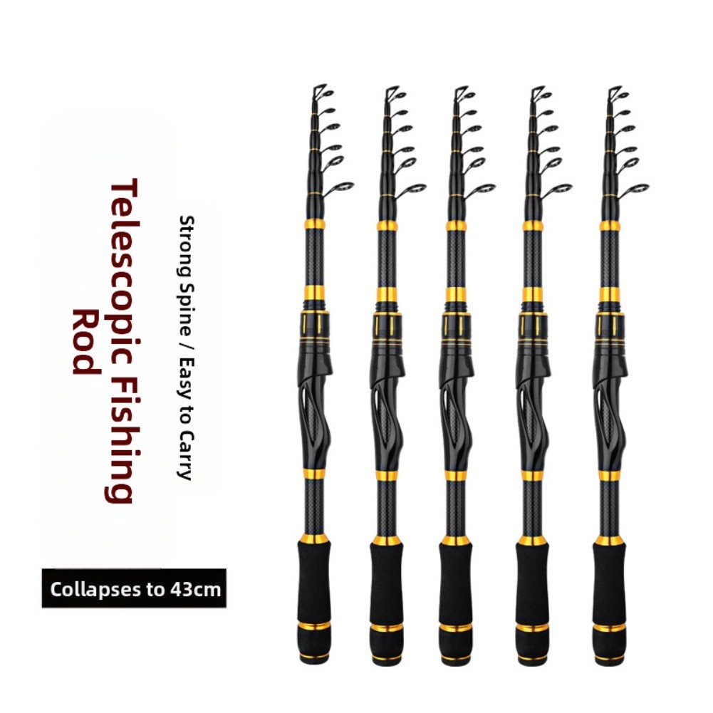 Telescopic Carbon Fishing Rod Lightweight 1 8 2 1 2 4m Rod Strong Lift