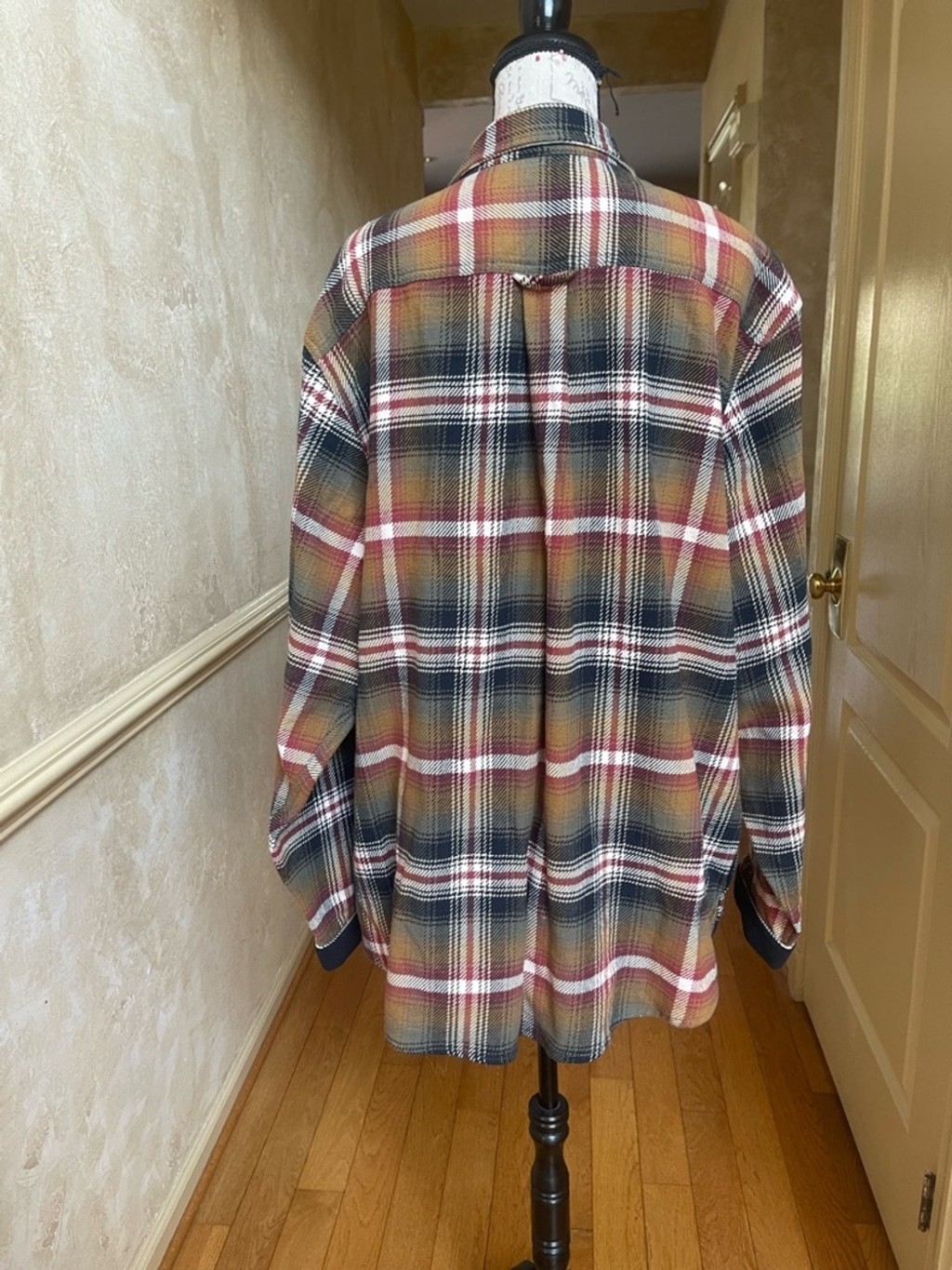 Orvis Heavyweight Plaid Flannel Shacket Side Pockets Lined Earth Tone Men’s XL