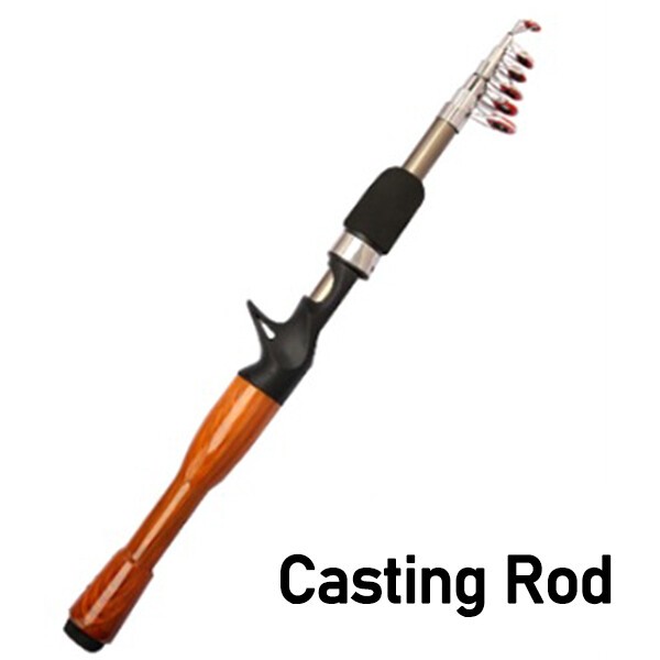 Mini Fishing Spinning Casting Rod 1.3-1.8m Telescopic Carbon Fiber Pole Sea Bass