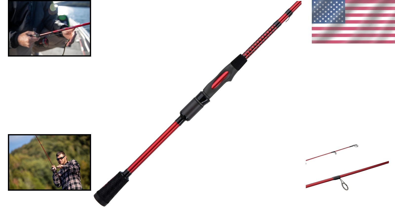 Carbon Spinning Rod – Lightweight 6’6″ Trout Fishing Pole