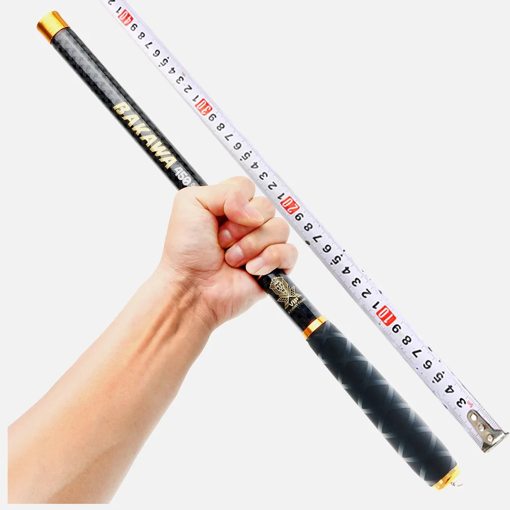 BAKAWA Telescopic Stream Fishing Rod Carp Feeder Carbon Fiber Hard Pesca 3.6M
