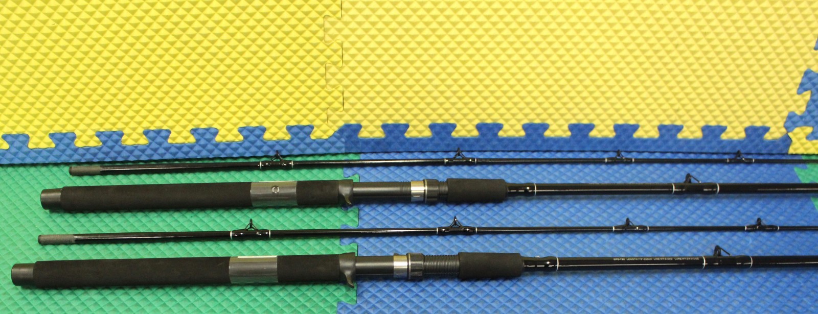 Okuma Black Classic Pro Conventional Trolling Rod Med 7′ 6″ 2Pc CPC-762 2-Pack