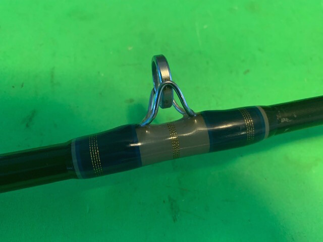 CUSTOM BUILT SABRE 6 FOOT 6 INCH 10 TO 30 POUND RATED CONVENTIONAL FISHING ROD