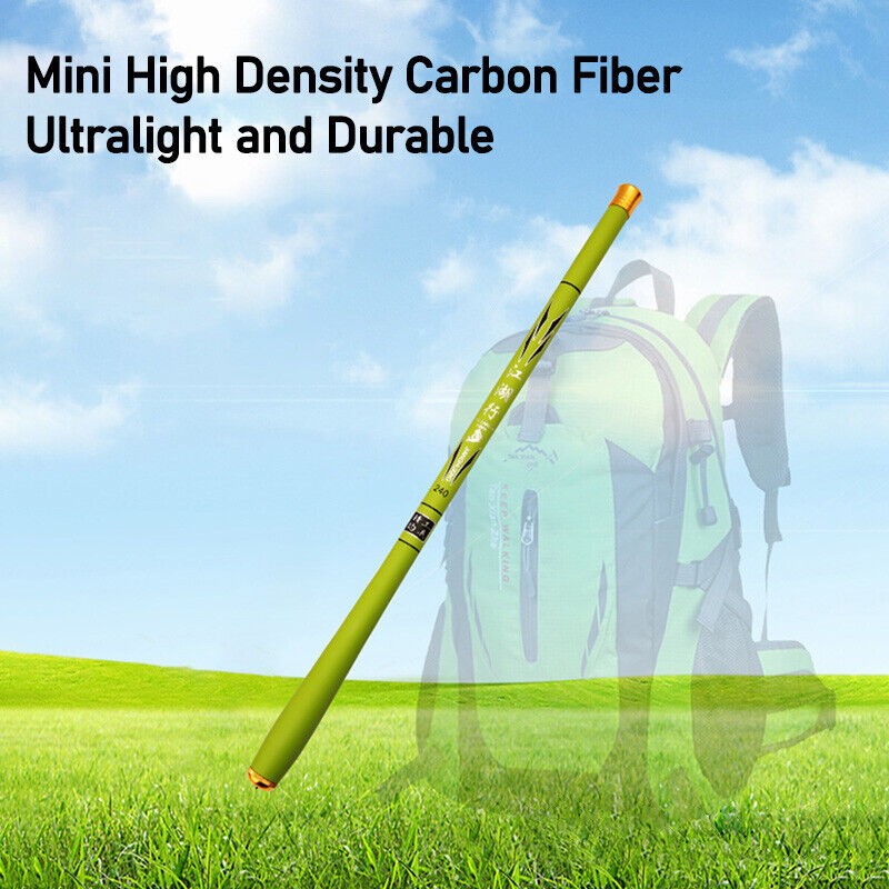 New Telescopic Carbon Fiber Travel Fishing Rod Pole Spinning Tackle 1.6m-4.2m